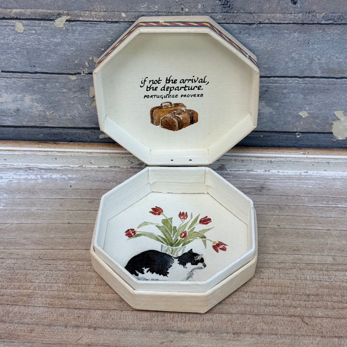 Catriona Stewart Hand Painted Trinket Box, 1988