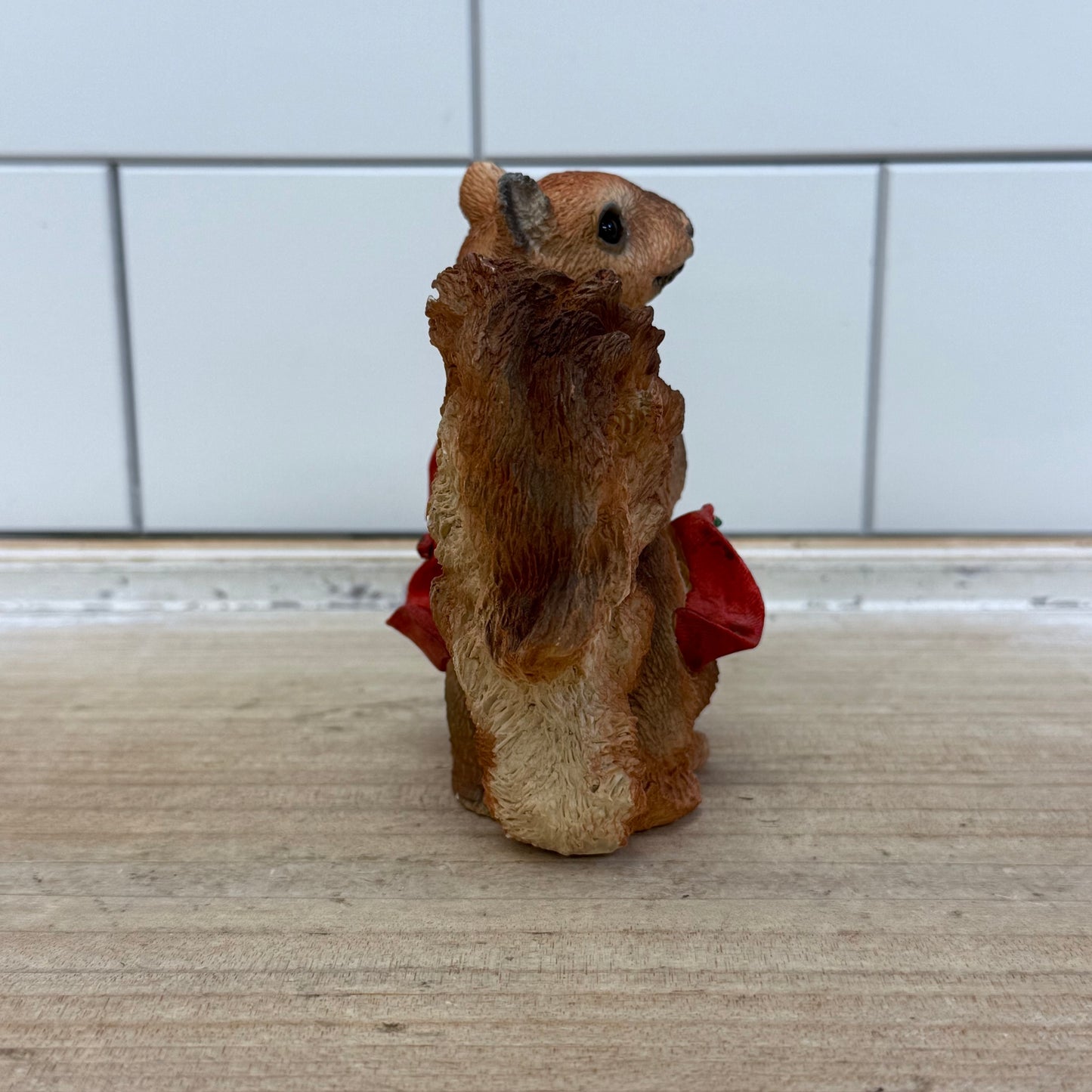 Stone Critters Holiday Squirrel Figurine, 1989