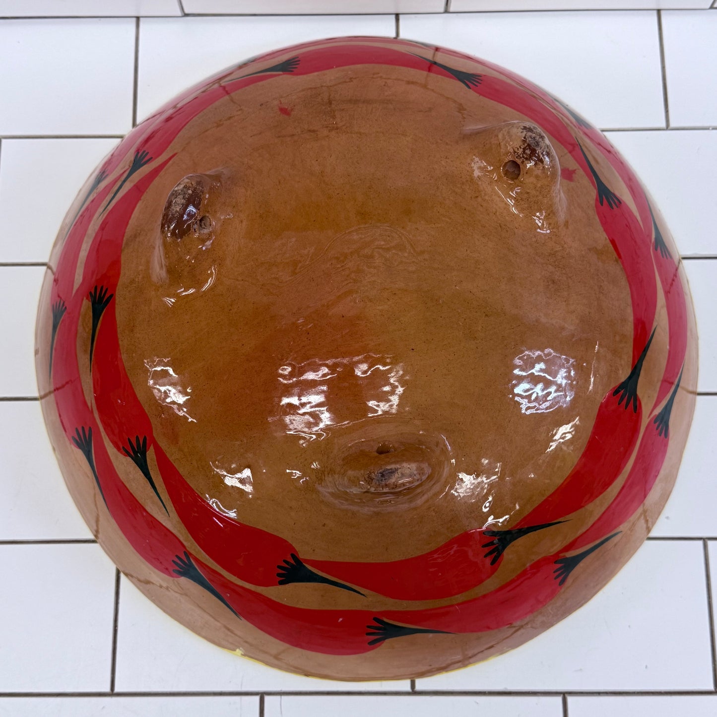 Mexican Art Pottery Chili Pepper Serving Bowl