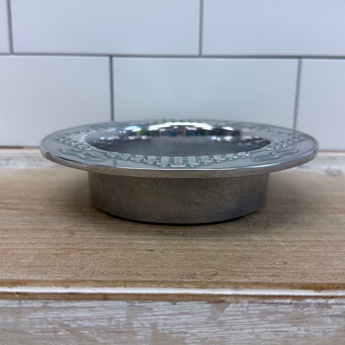 Wilton Armetale Pewter Bottle Coaster Geometric Barware