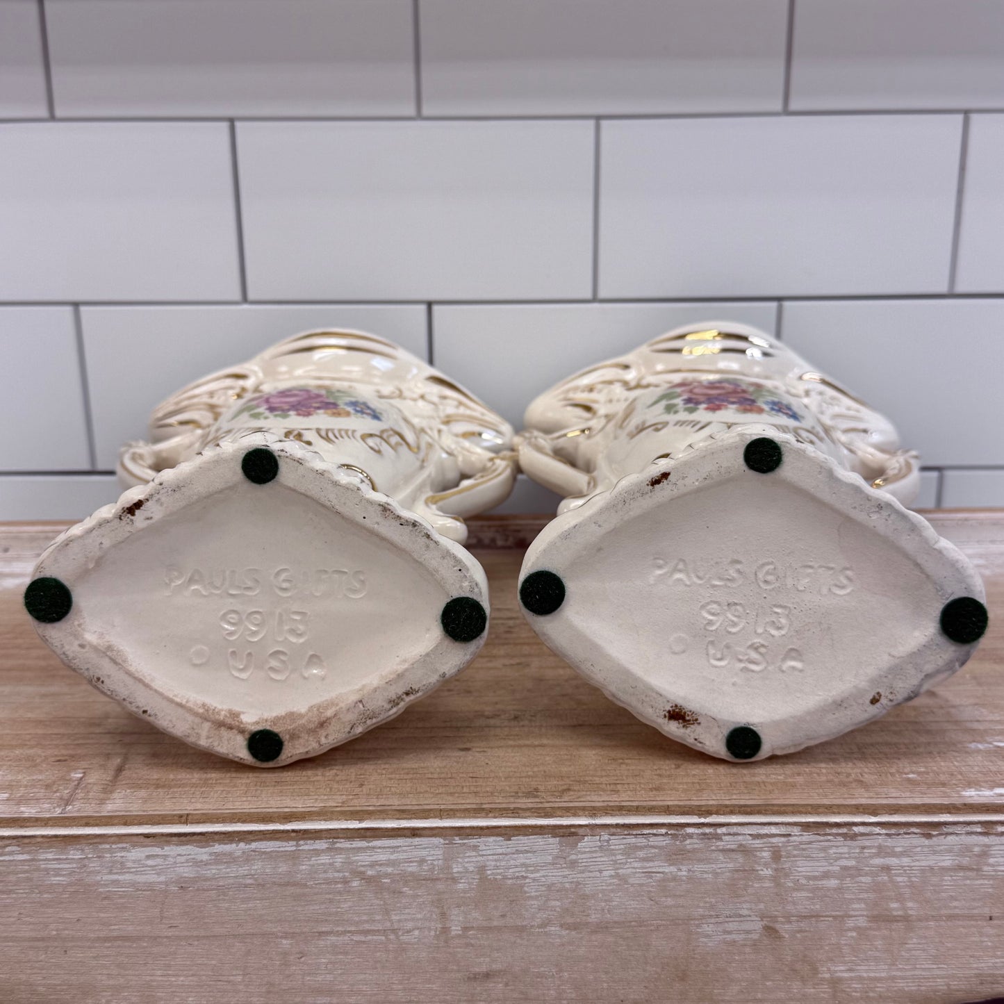 Pauls Gifts Rococo Revival Floral Vases