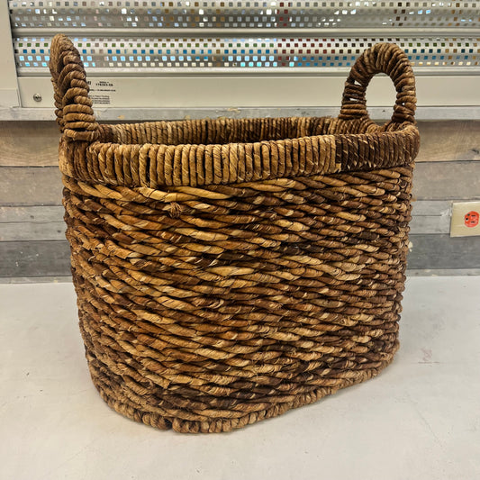 Rustic Woven Abaca Storage Basket
