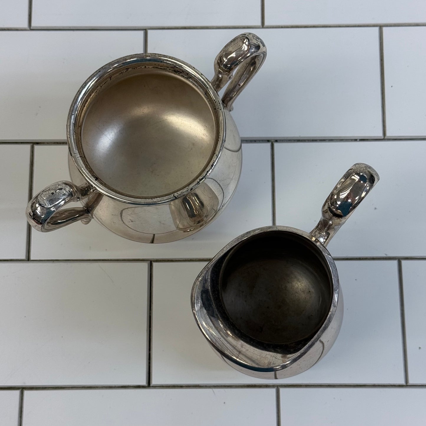 Reed & Barton Jamestown Silverplate Sugar & Creamer Set
