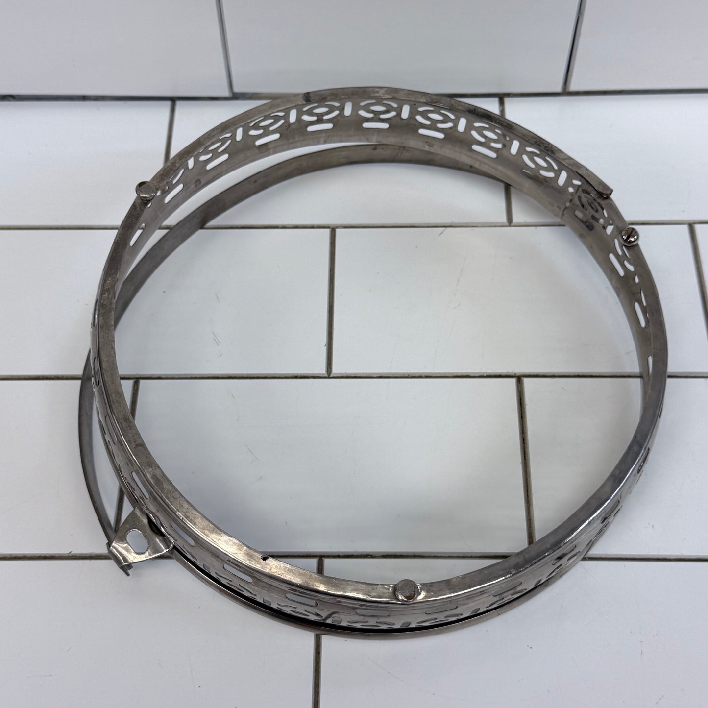 Pink Depression Glass Divided Relish Tray Carrier