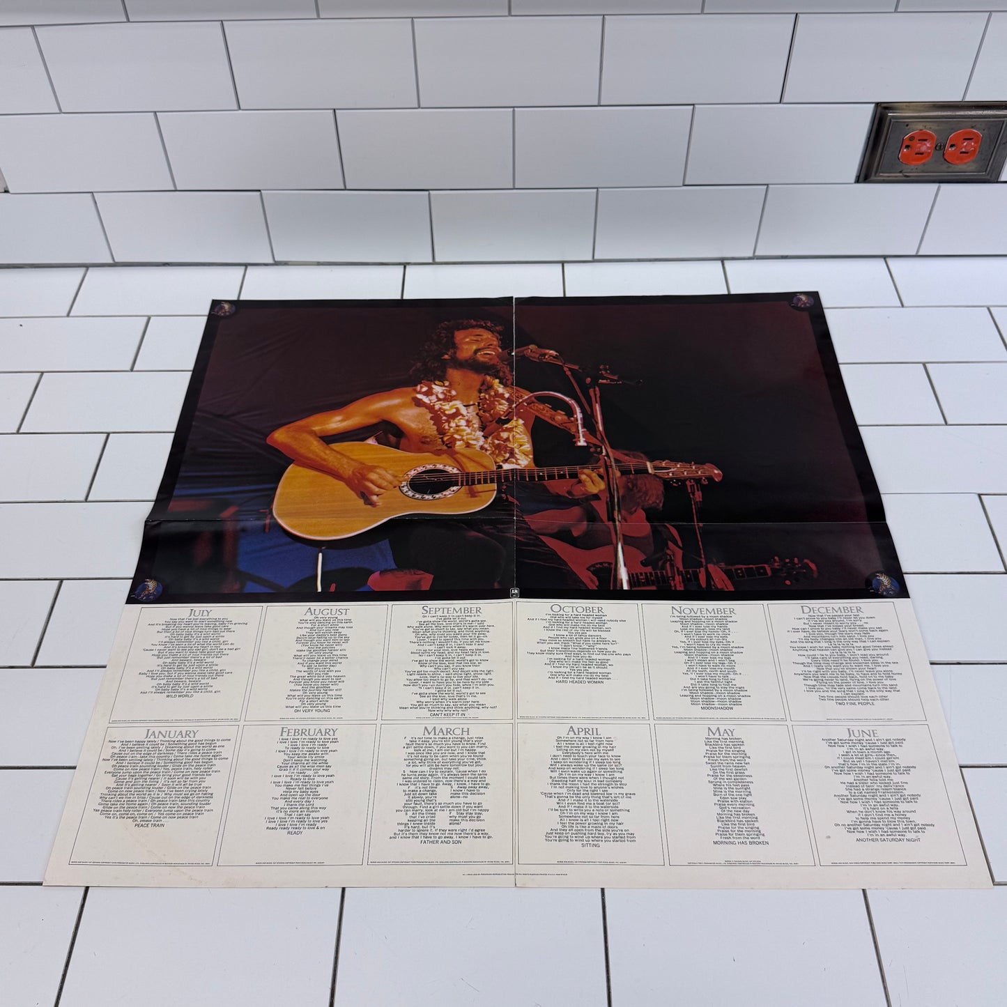 Cat Stevens Greatest Hits Vinyl Record LP 1975 Poster #SP-4519