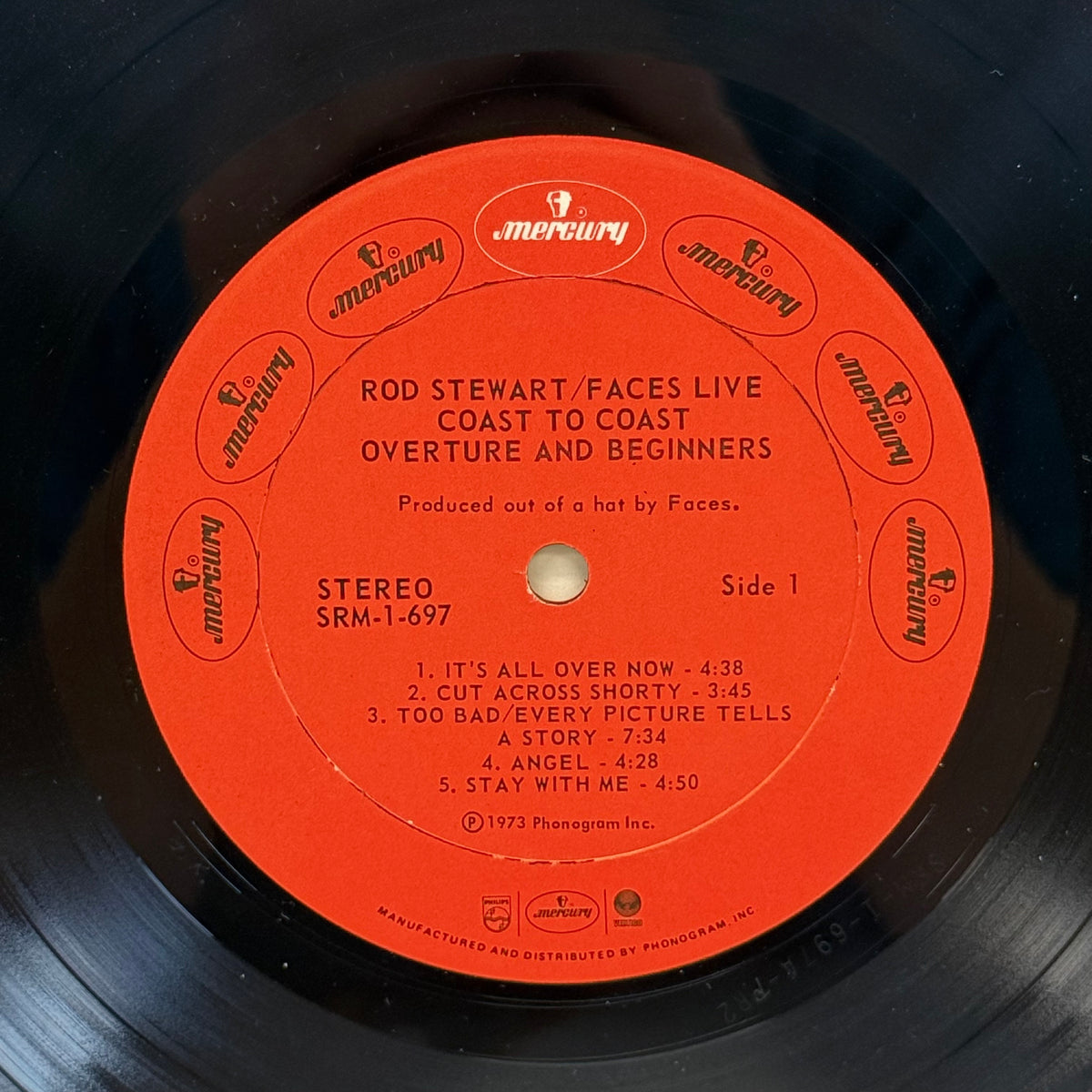 Rod Stewart Faces Live Coast to Coast Vinyl LP 1973 -- SRM-1-697