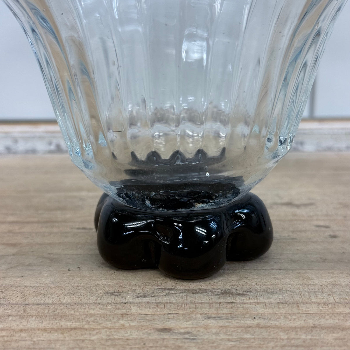 Crystal Brand Cobalt Blue Art Glass Basket 1970s