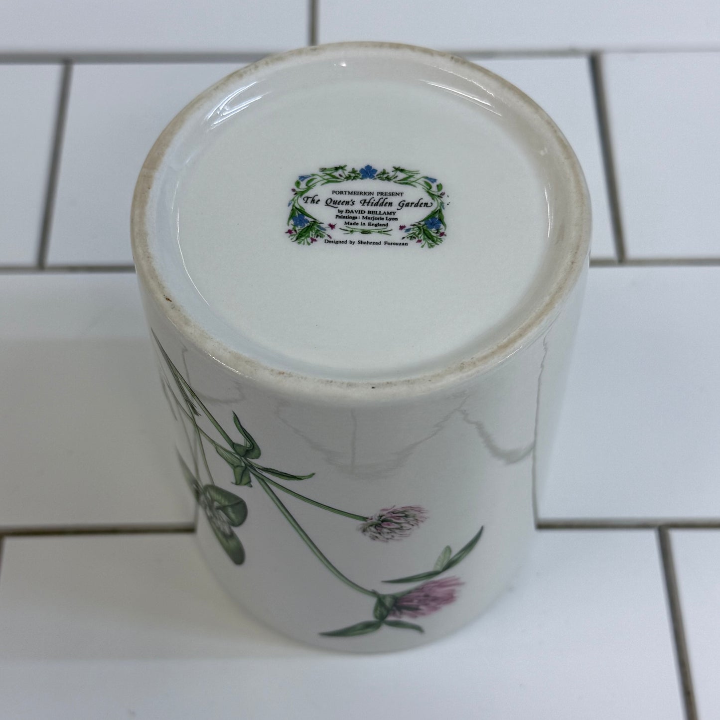 Portmeirion Queen’s Hidden Garden Canister England 1990s