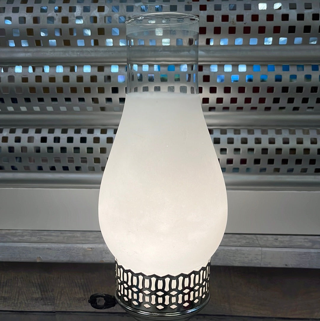 Vintage Hobnail Milk Glass Hurricane lamp