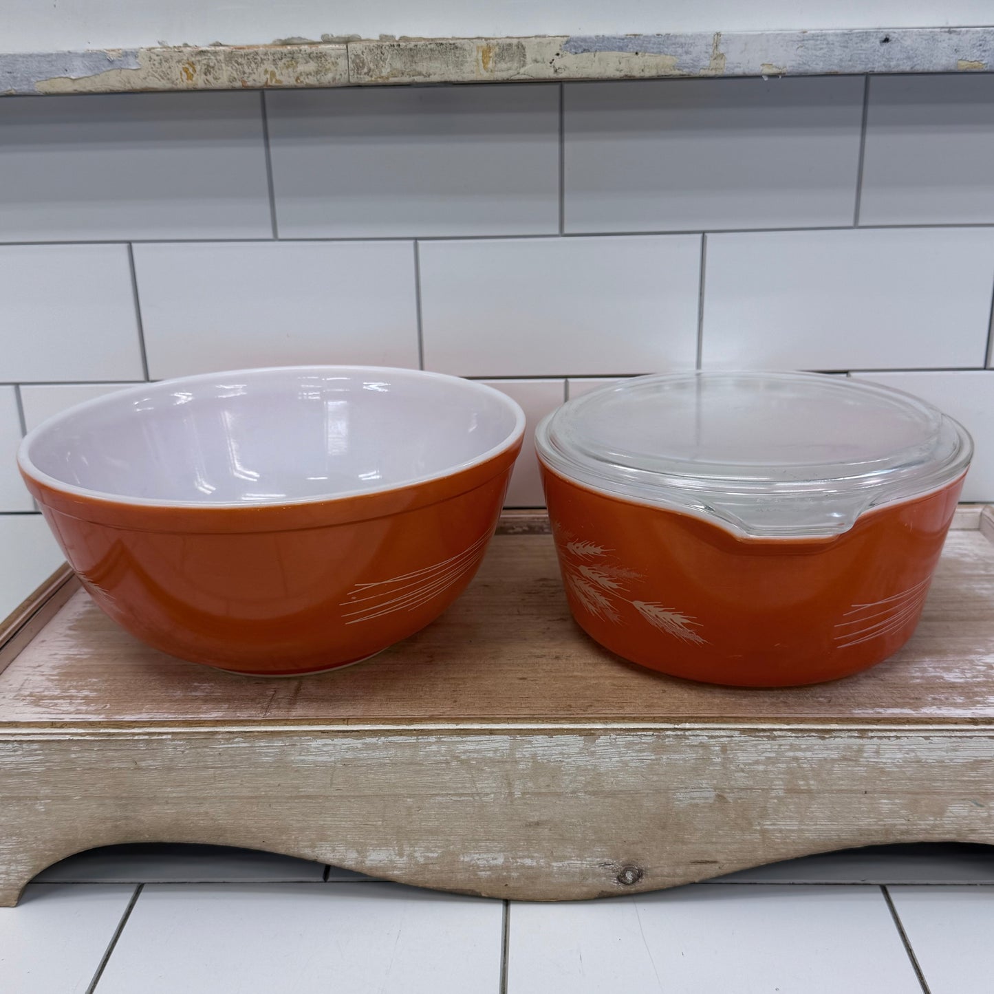 Pyrex Autumn Harvest Mixing Bowl & Casserole Set of 2