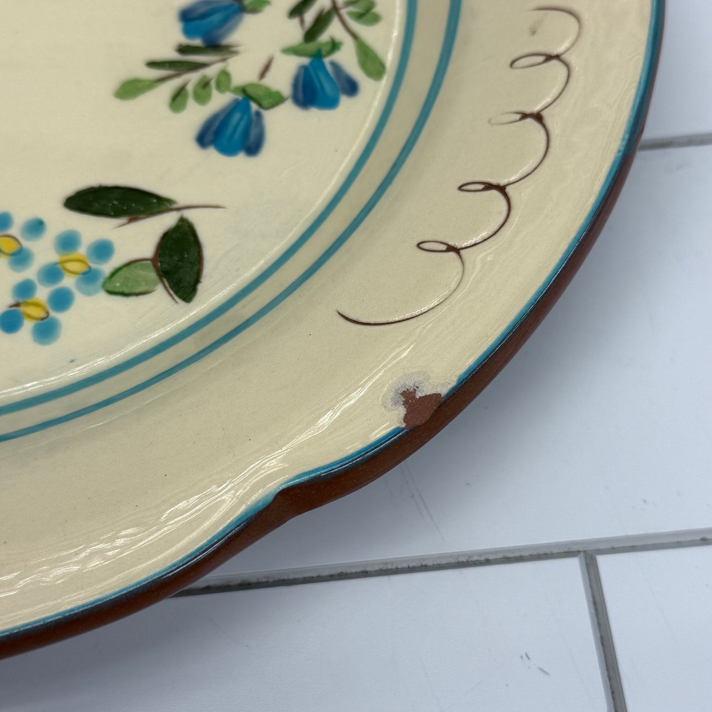 Stangl Pottery Dinner Plate, Petite Flowers Glazed Dish