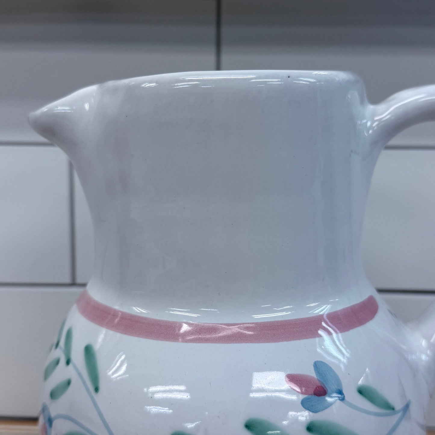 Caleca Italy Ethel Hand Painted Ceramic Pitcher