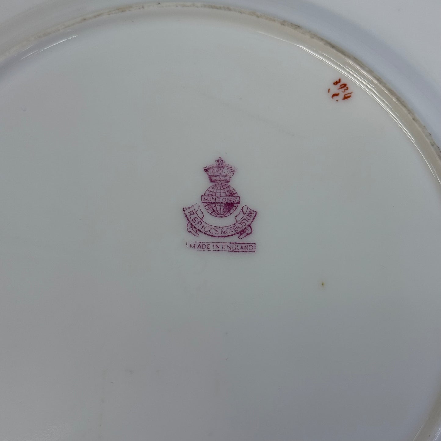 Mintons Cuckoo Floral Plate England Bone China 1950s