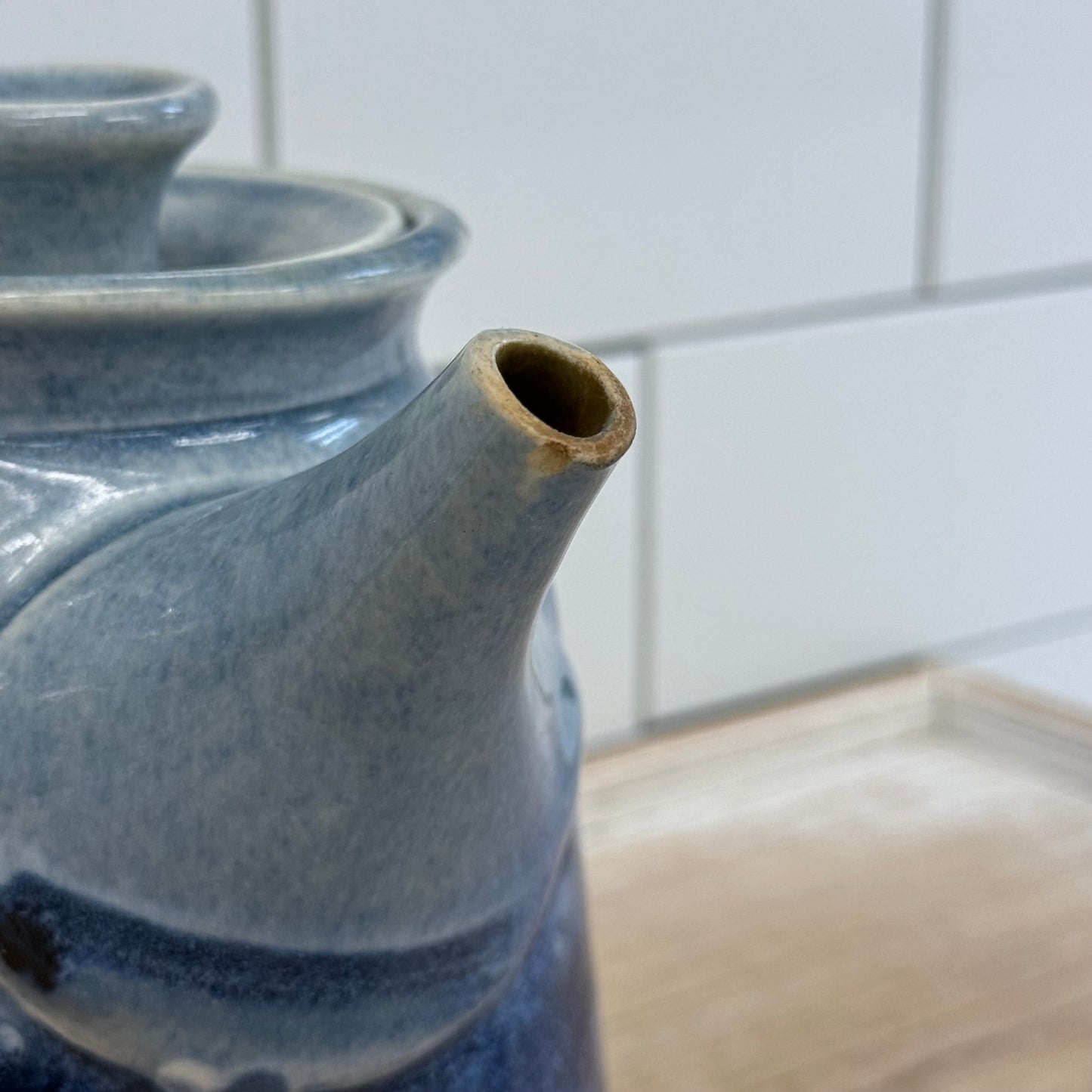 Studio Art Pottery Drip Glaze Teapot, Ceramic