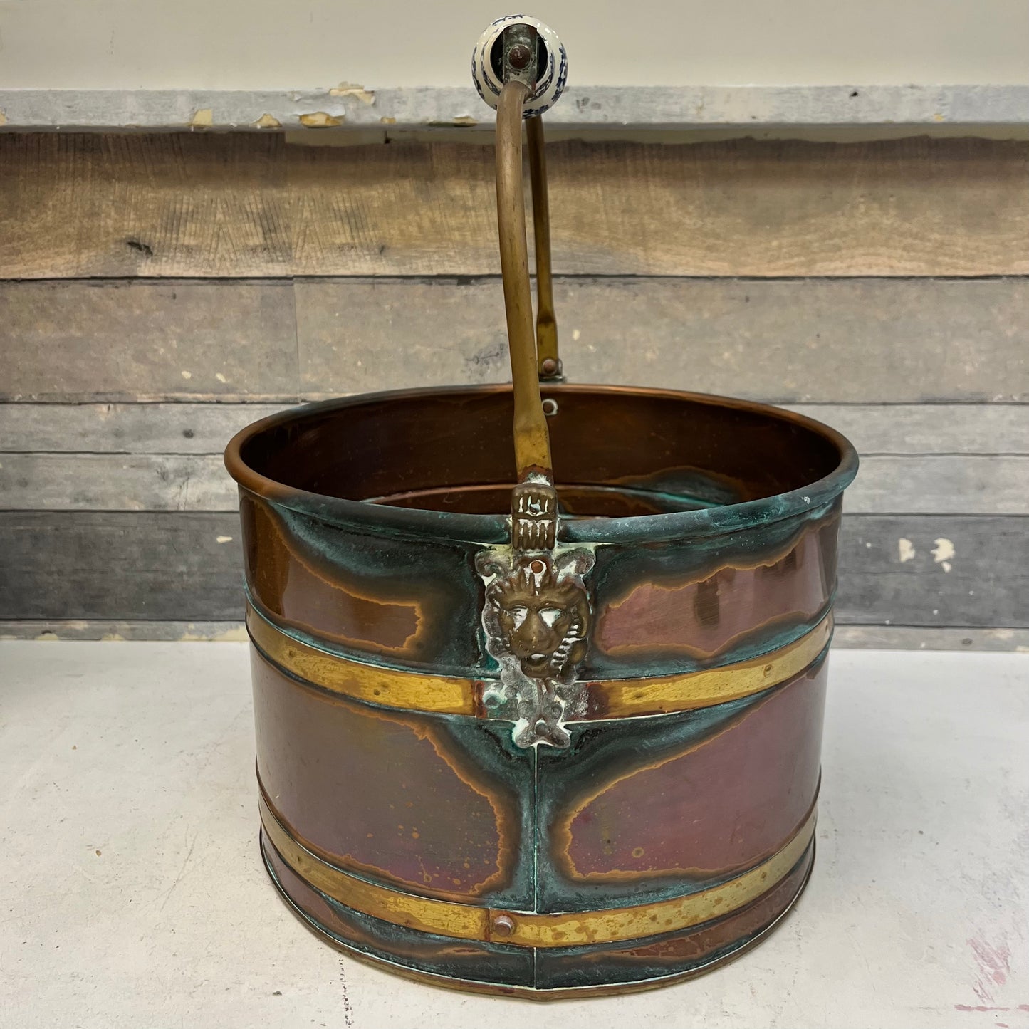 Dutch Copper & Brass Coal Bucket