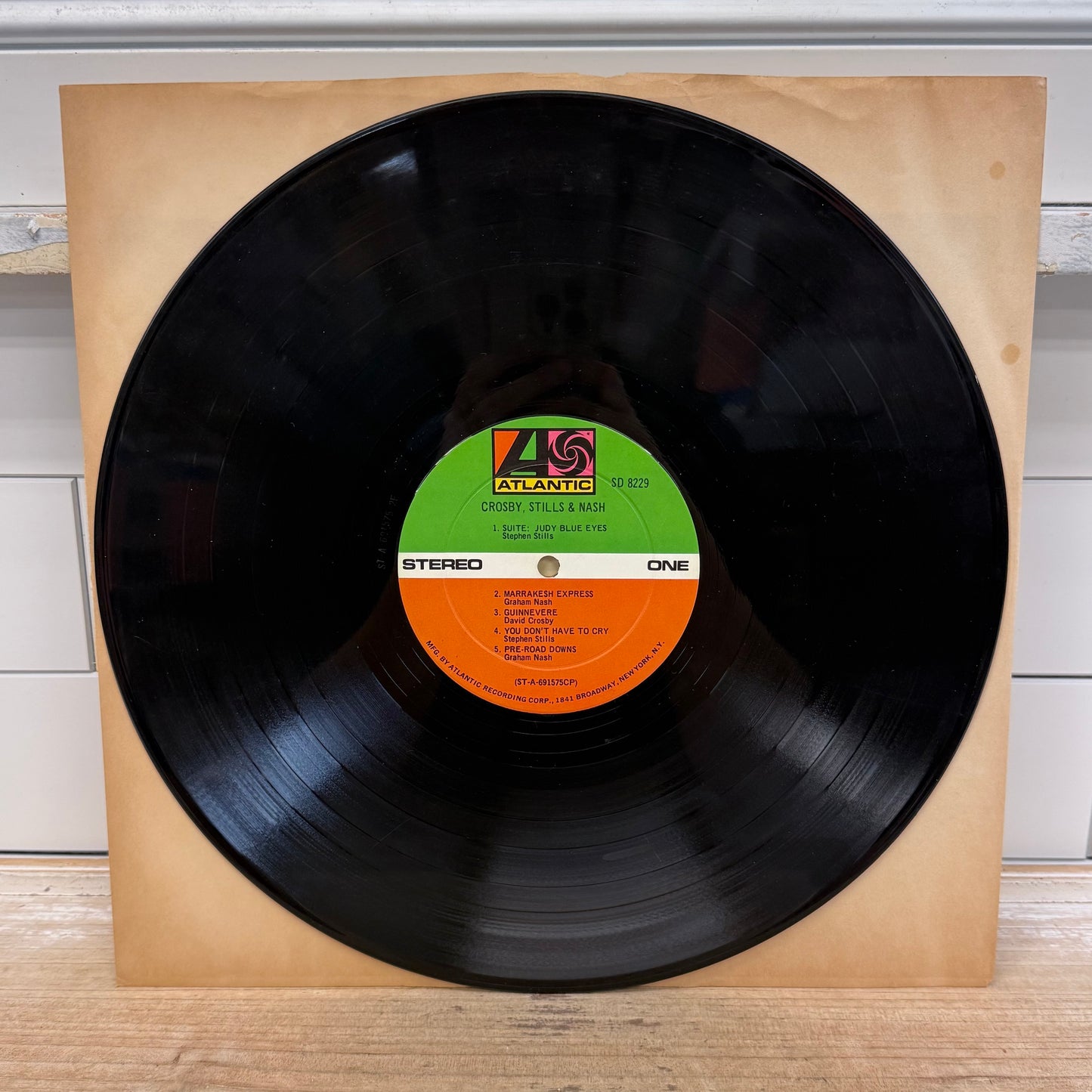 Crosby, Stills & Nash Self Titled Vinyl Record LP 1969 #SD 8229