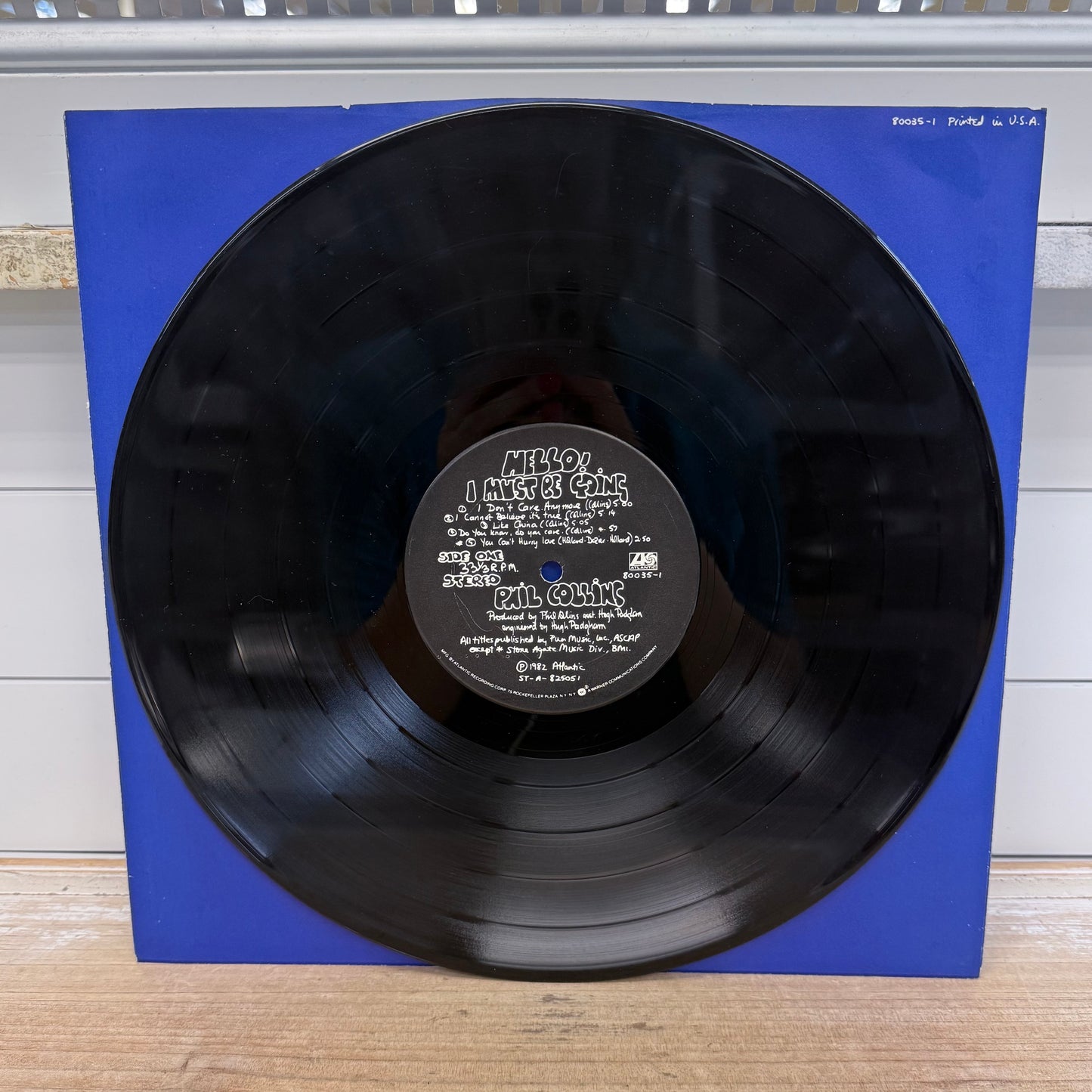Phil Collins Hello I Must Be Going Vinyl Record 1982 LP