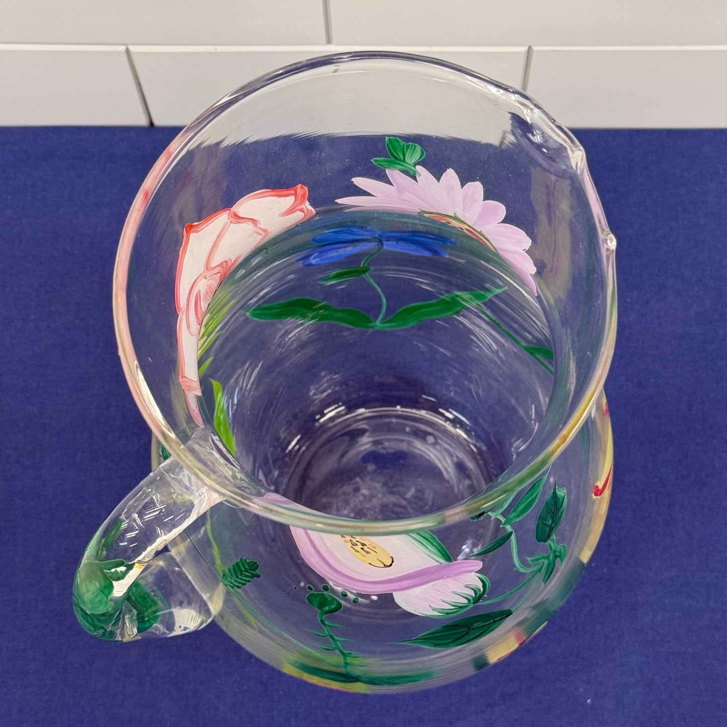 Royal Danube Hand Painted Floral Crystal Kitchenware Lot of 8