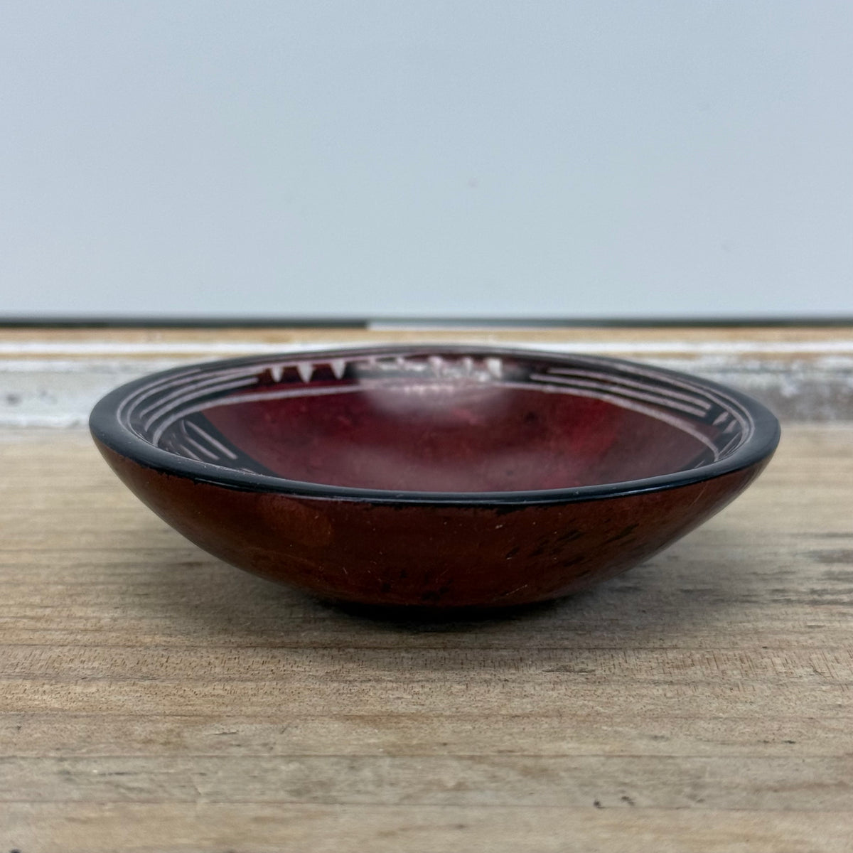 African Kisii Soapstone Zebra Trinket Dishes Set of 7