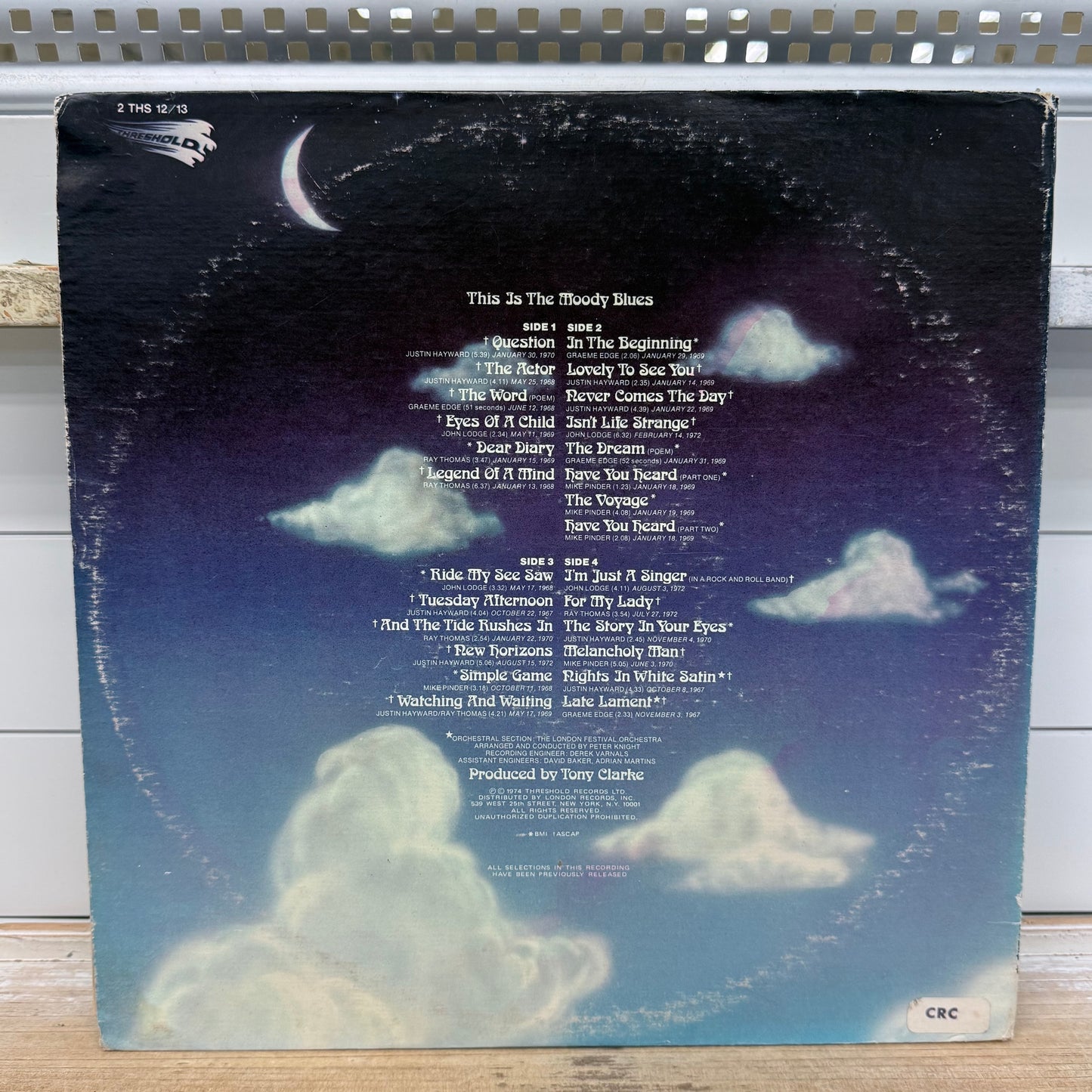 The Moody Blues This Is The Moody Blues Double LP 1974 THS 12