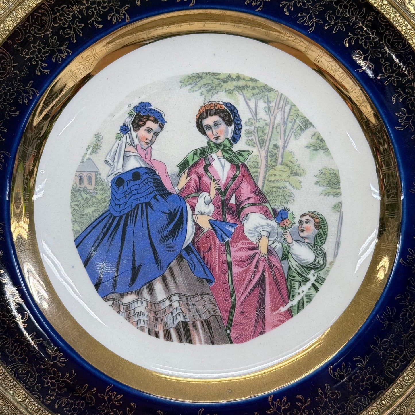 Salem China Victorian Plate Crown Wall Frame 1940s