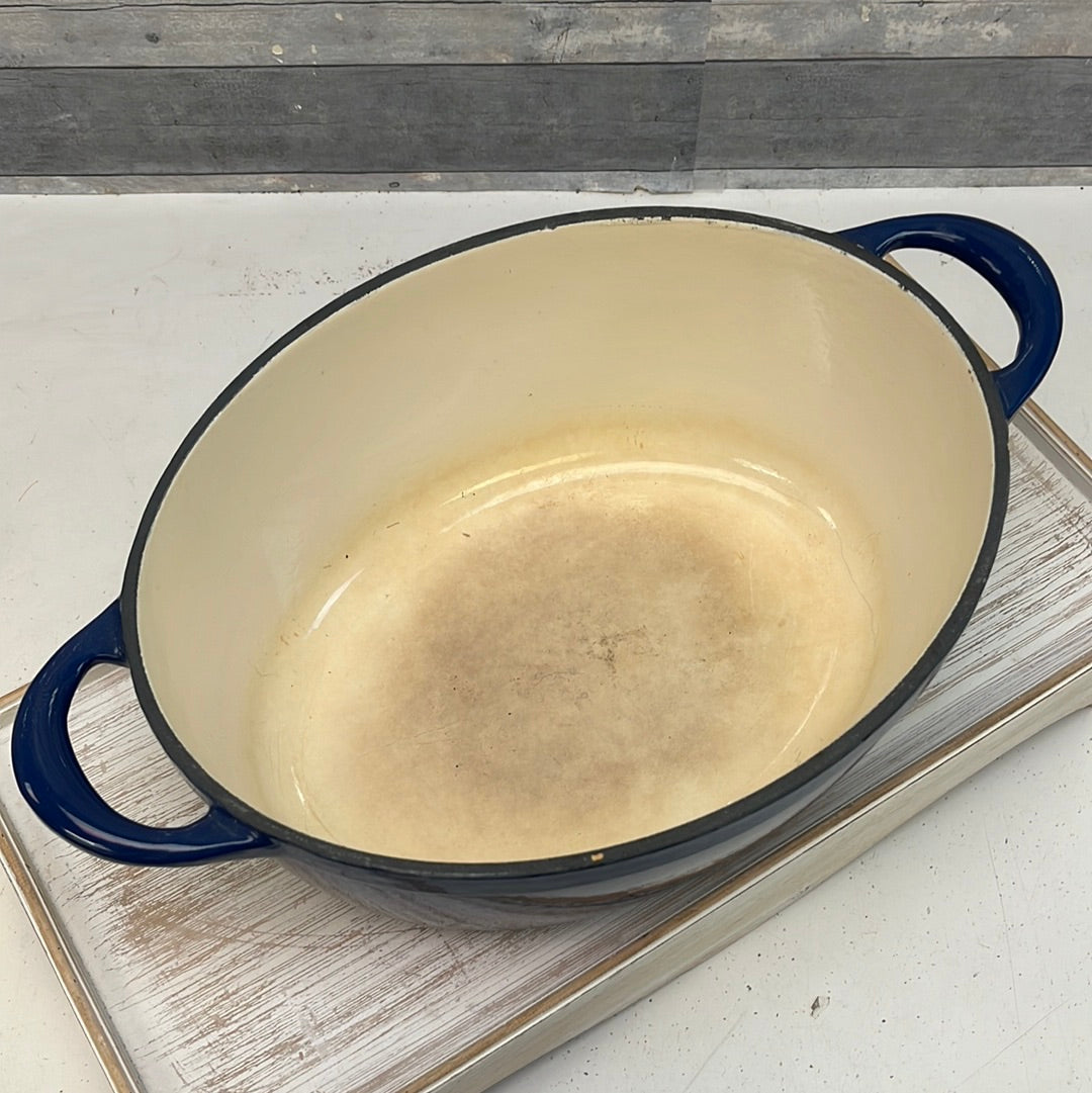 Blue Cast Iron 7 Quart Dutch Oven