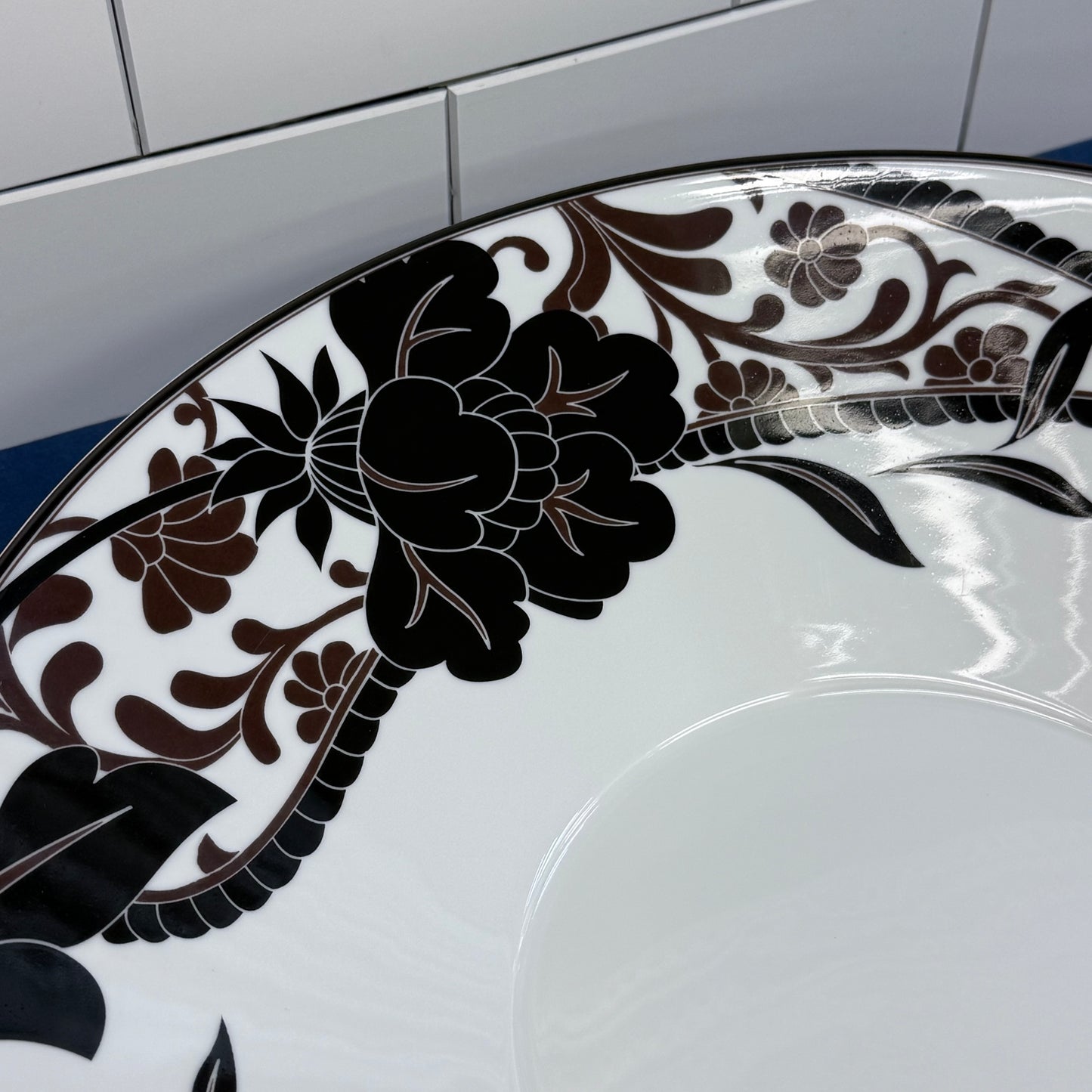 Mikasa Cocoa Blossom Porcelain Serving Bowl