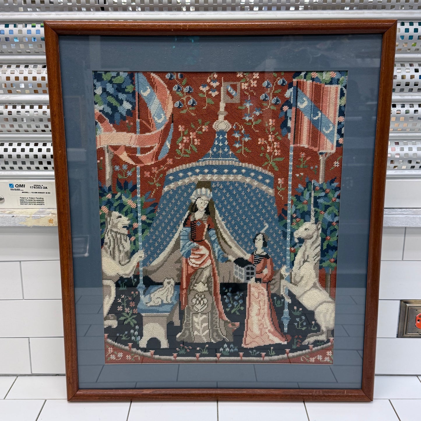 Lady & the Unicorn Needlepoint Medieval Tapestry Art