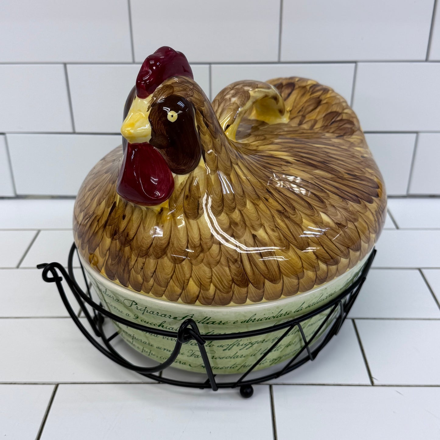 Temp-tations Toscana Chicken Casserole Dish with Metal Basket