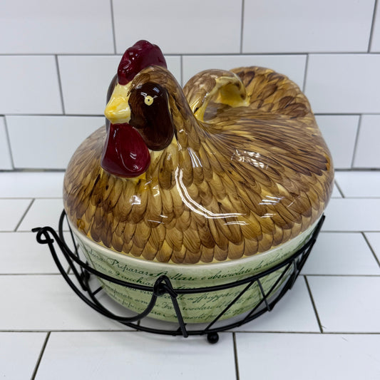 Temp-tations Toscana Chicken Casserole Dish with Metal Basket