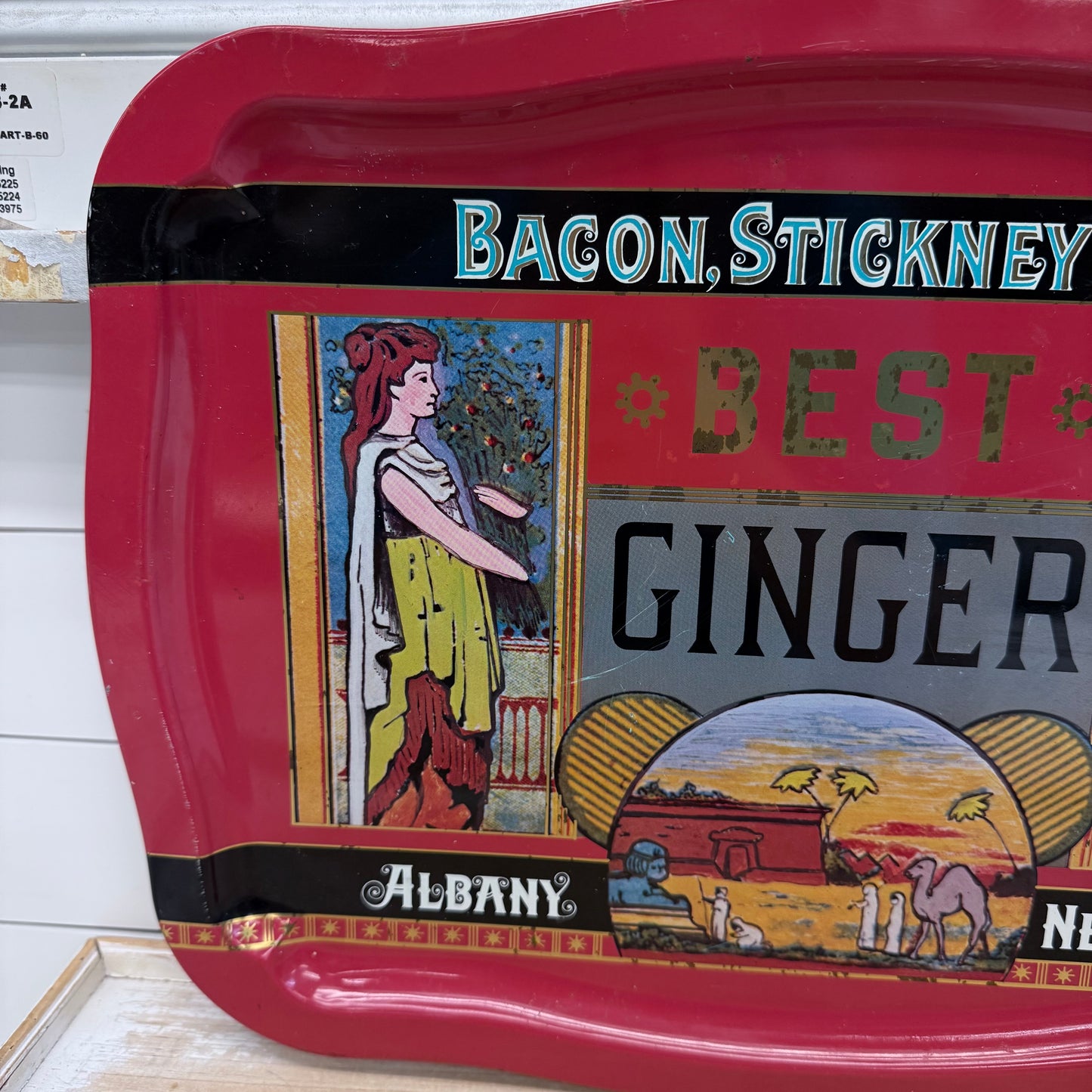 Bacon Stickney Best Ginger Advertising Tray 1970s