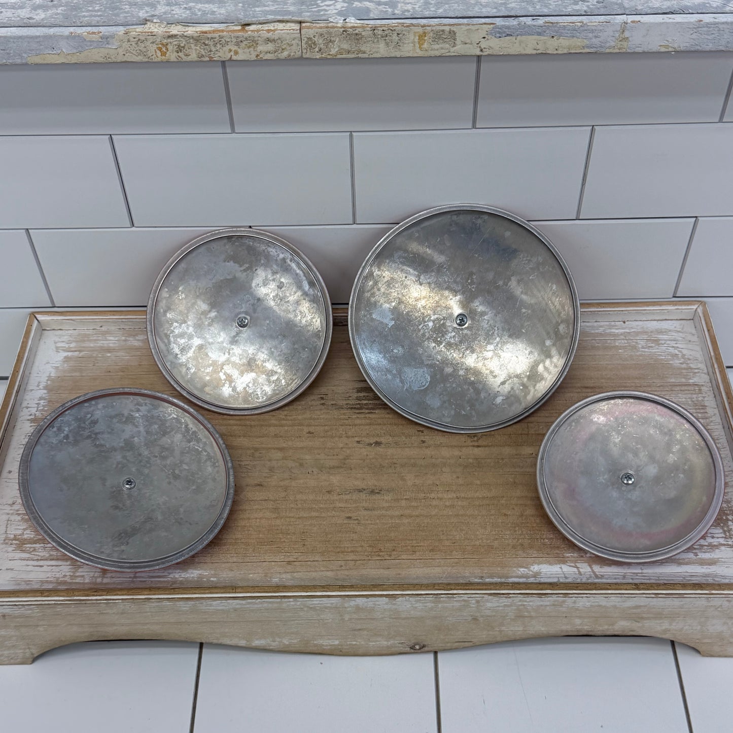 Chrom-Ever Red Apple Aluminum Canisters Set 1960s