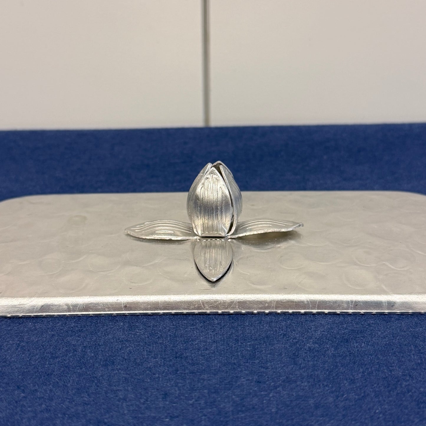 Rodney Kent Hammered Aluminum Butter Dish, 1950s