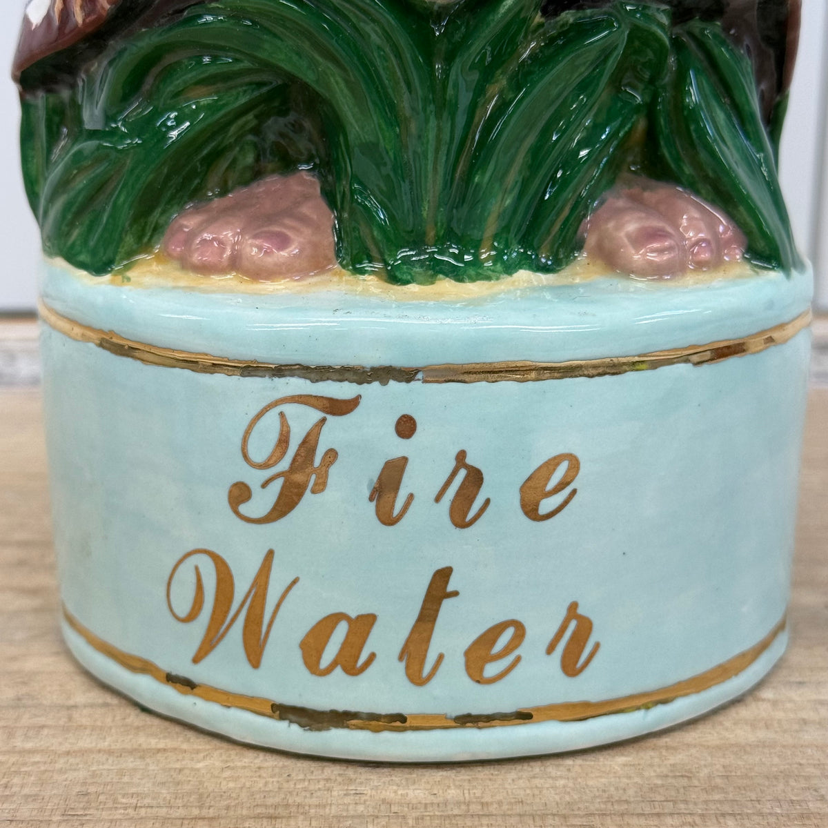 Fire Water Ceramic Figural Decanter R J Ceramics