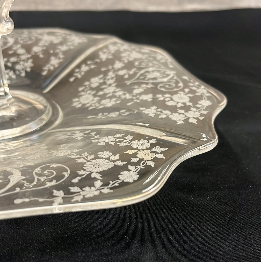 Cambridge Glass co.  ‘Diane’ Sandwich Serving Tray