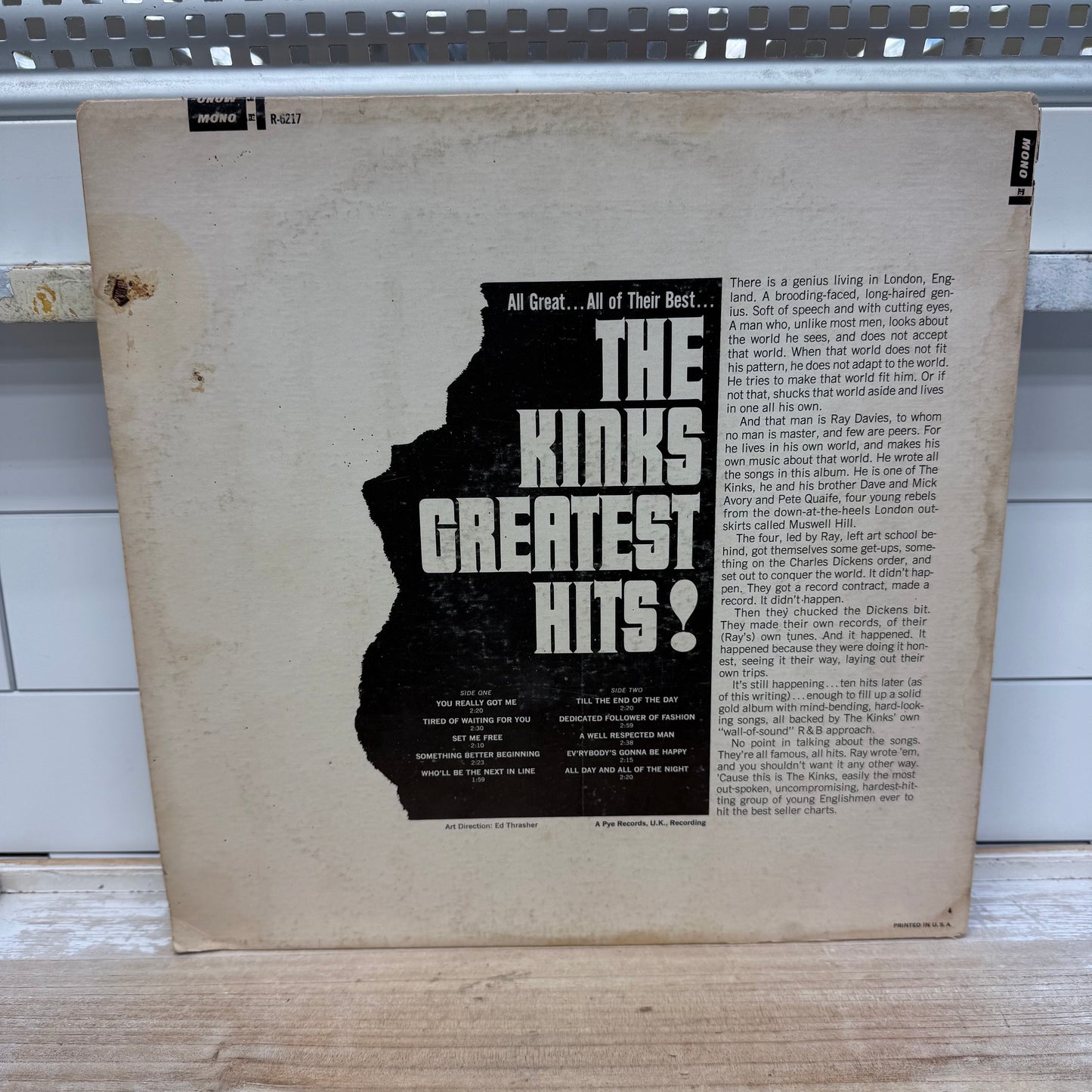 The Kinks Greatest Hits! Vinyl Record, 1966