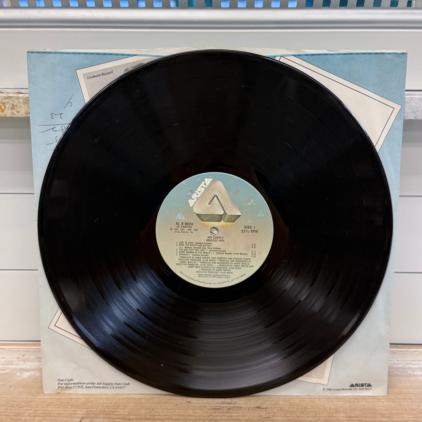 Air Supply Greatest Hits Vinyl Record LP 1983