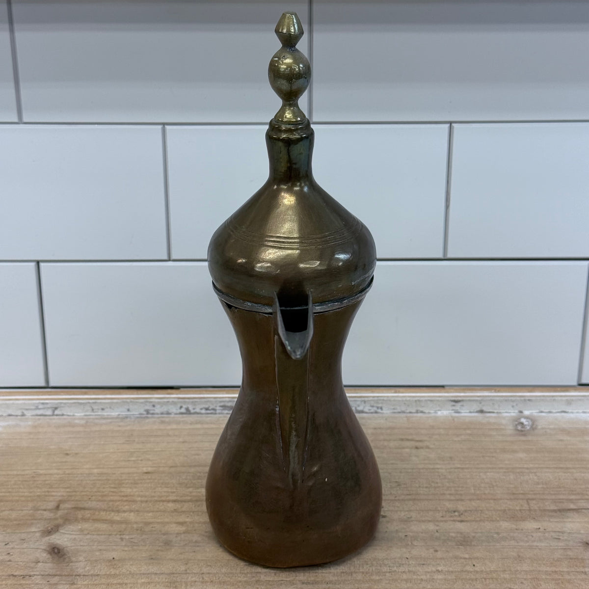 Vintage Middle Eastern Brass Dallah Arabic Coffee Pot