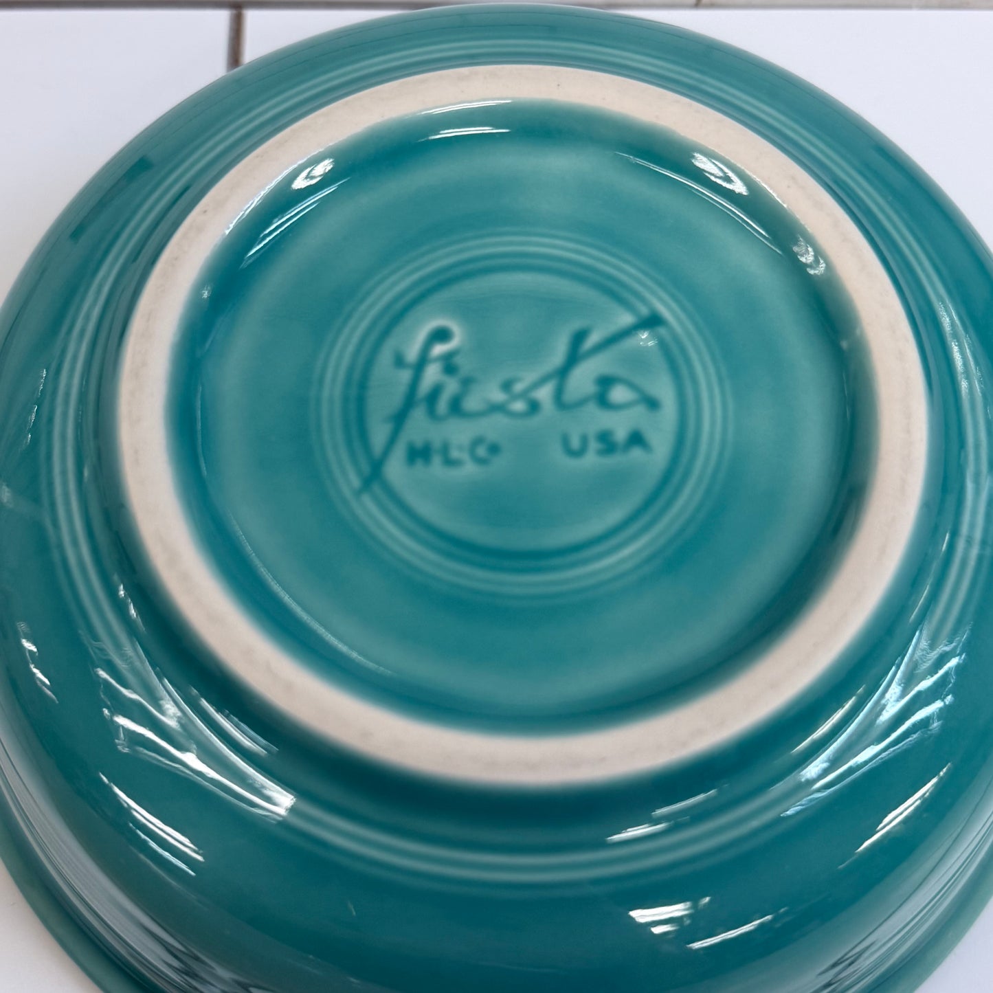 Fiesta Ivory & Turquoise Bowls Set of 2 HLC USA