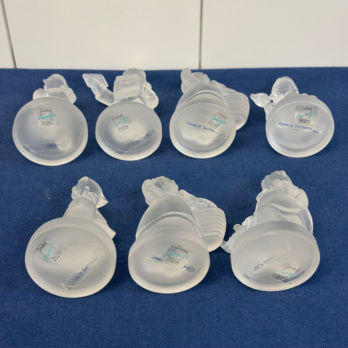 Goebel Germany Frosted Crystal Figurines Set of 7