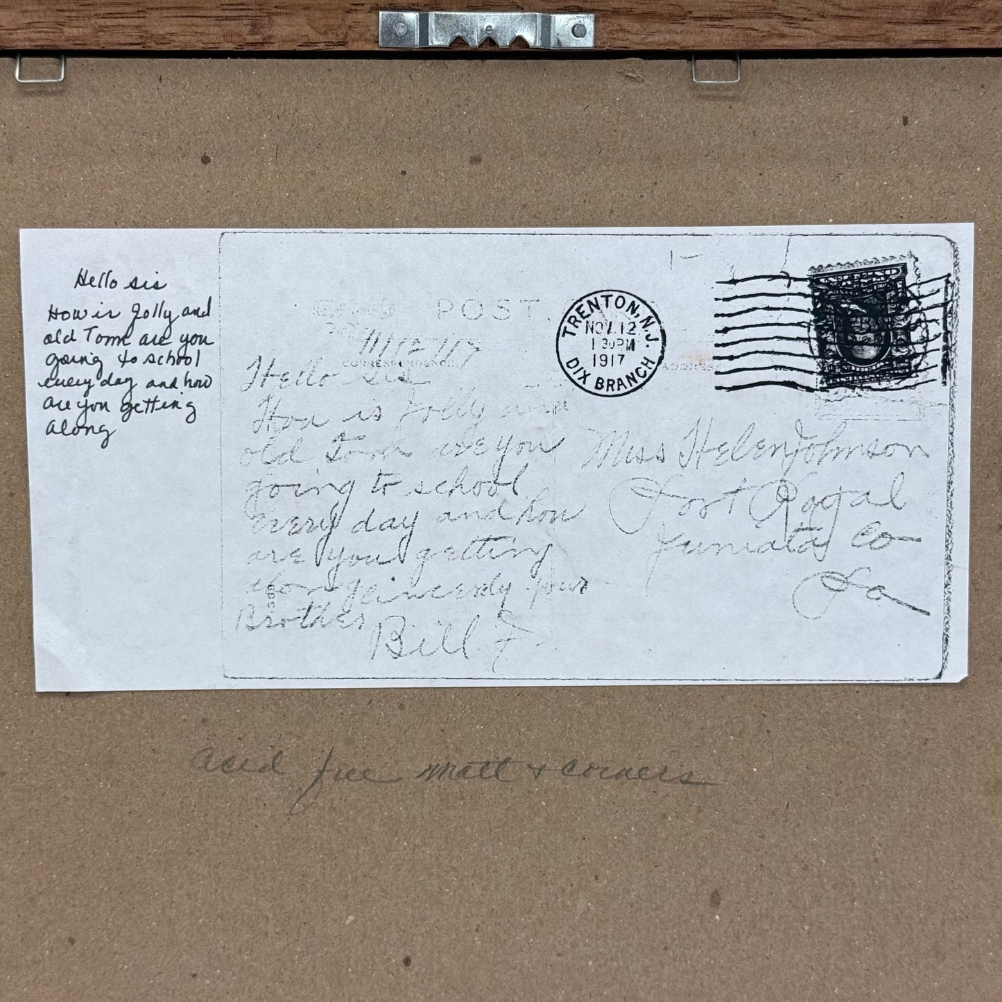 Archie Gunn Lest You Forget Framed Postcard Art Print, 1917