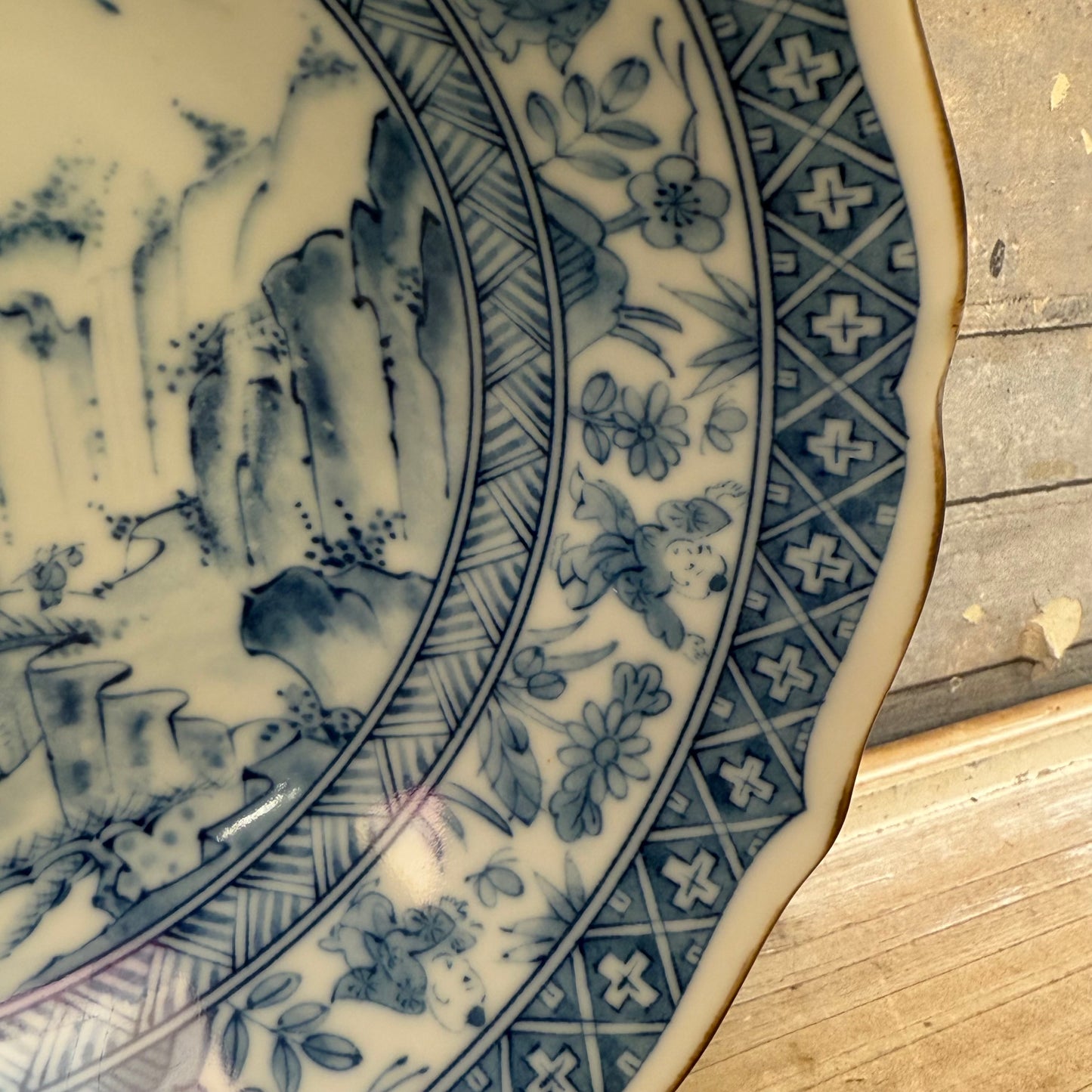 Arita Blue & White Pottery Bowls, Set of 2