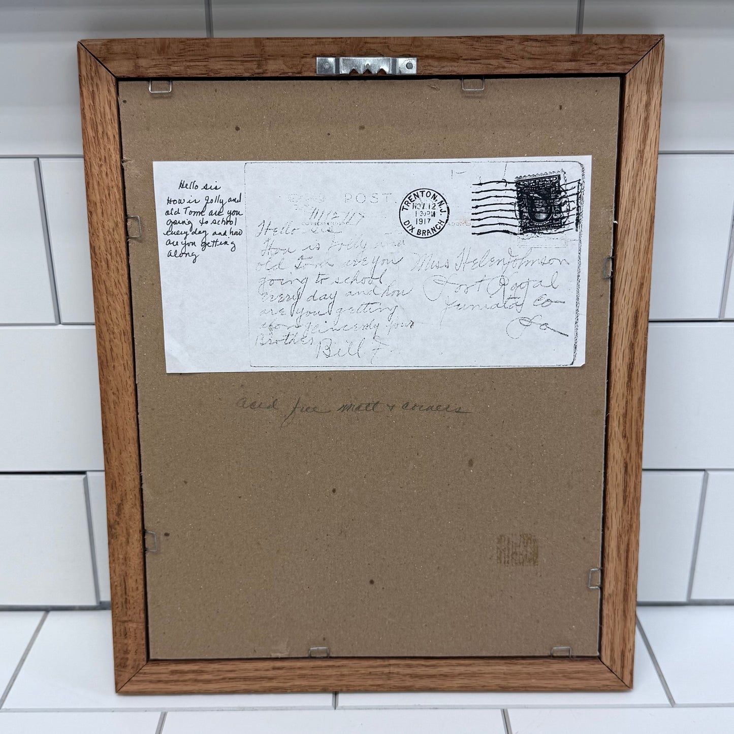 Archie Gunn Lest You Forget Framed Postcard Art Print, 1917