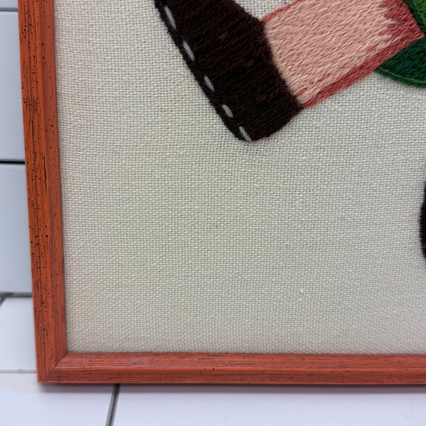 Raggedy Ann & Andy Framed Crewel Embroidery Art, Set of 2