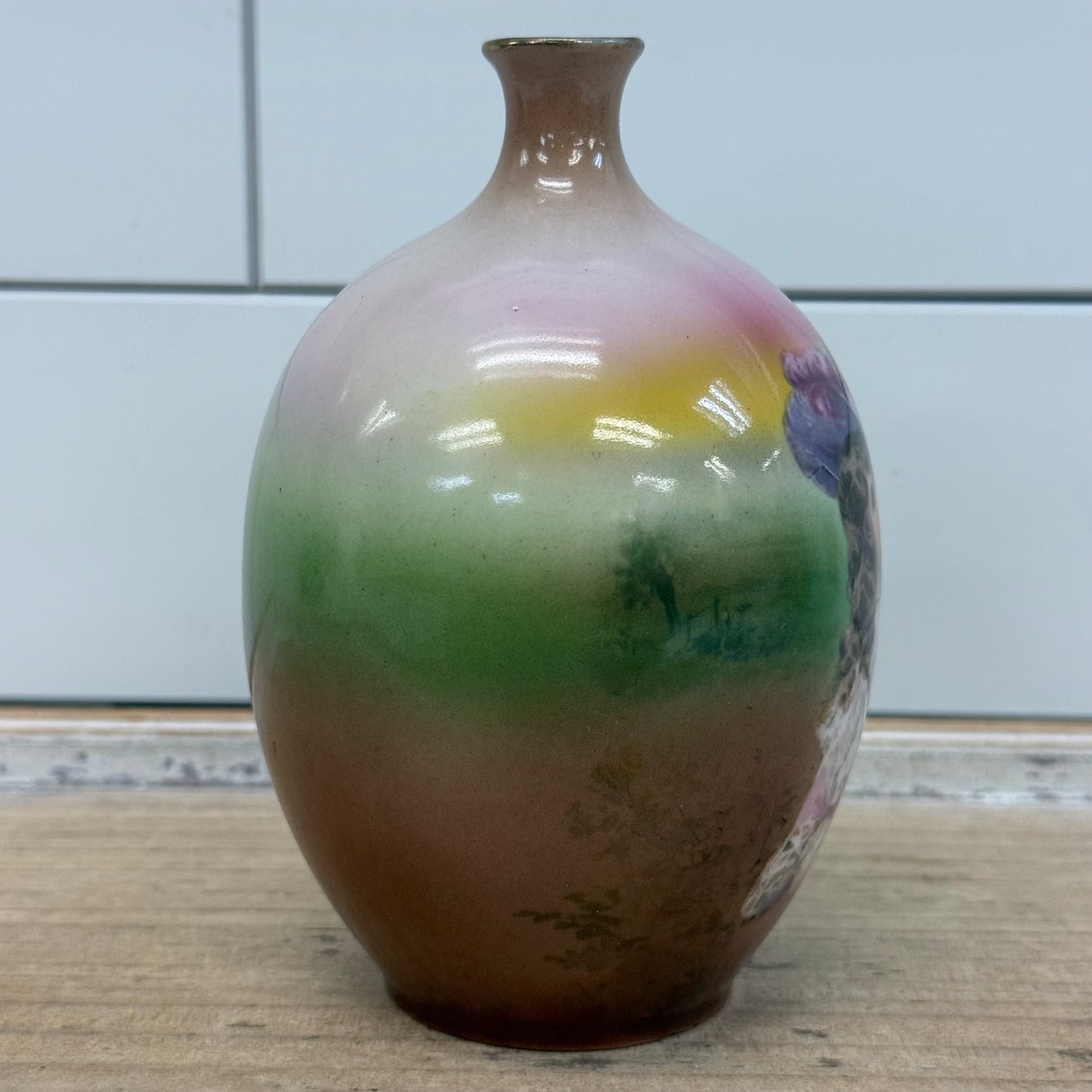 Royal Bayreuth Bud Vase Portrait Bavarian Antique Porcelain