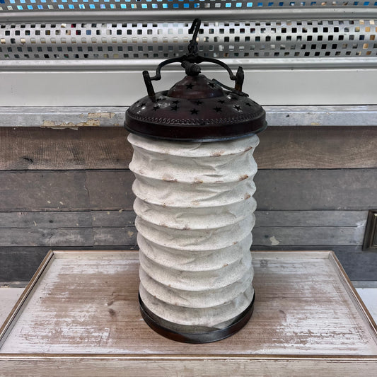 Metal Hanging Accordion Candle Lantern