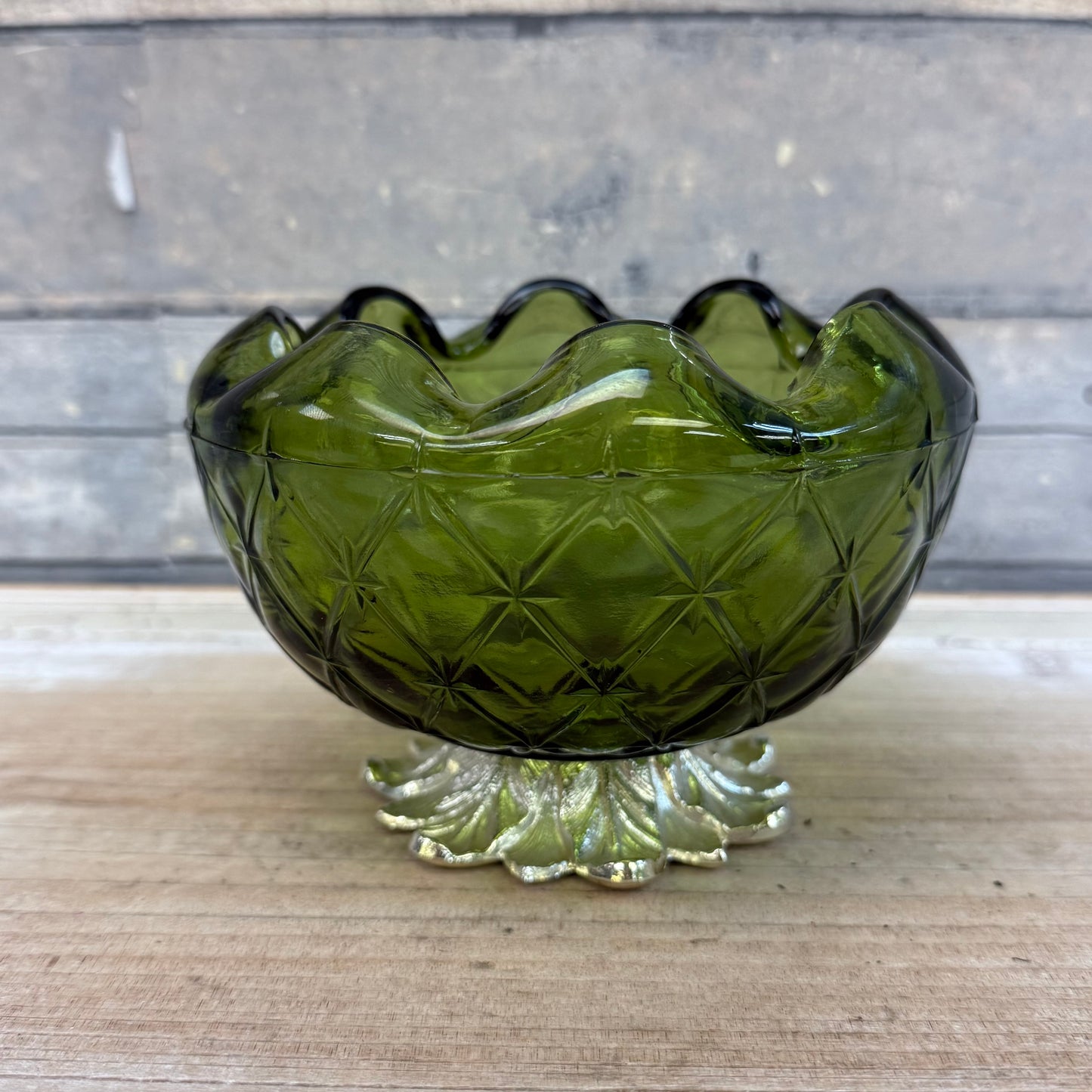 Indiana Glass Duette Quilted Diamond Compote