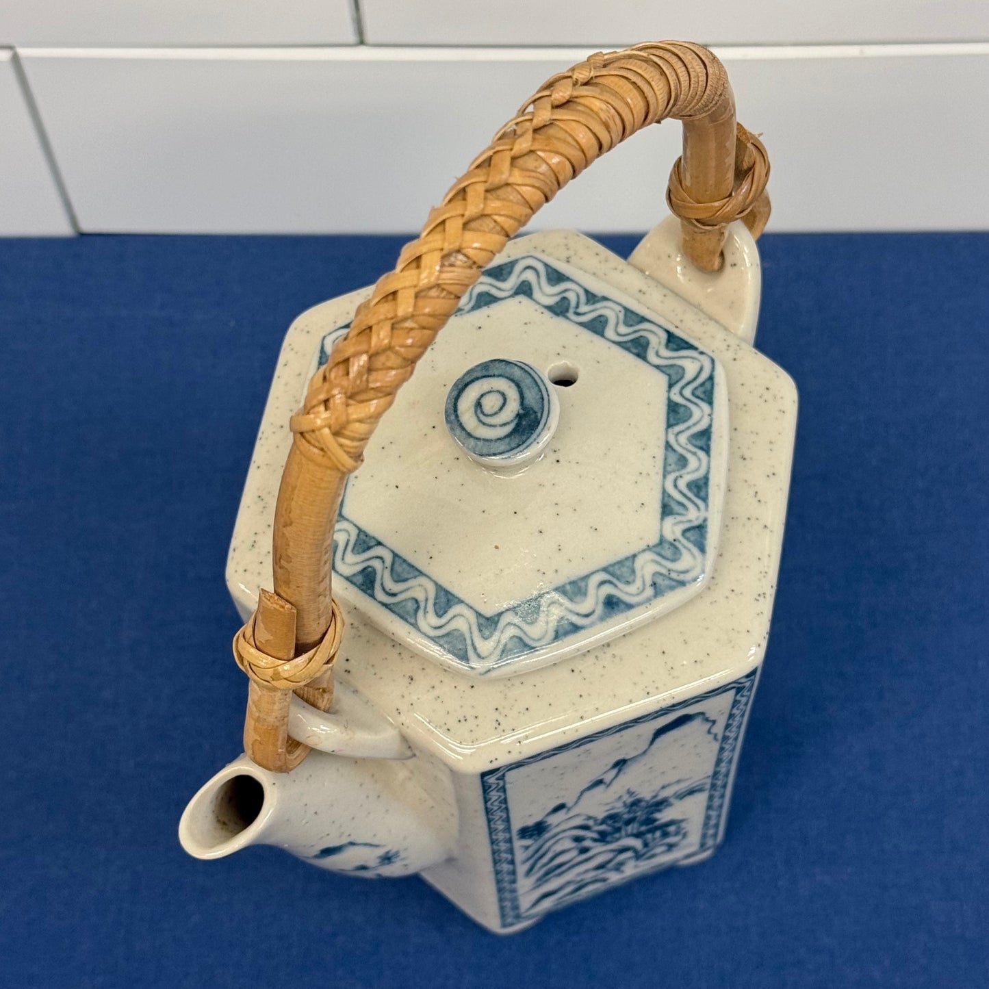 Blue White Landscape Porcelain Tea Set