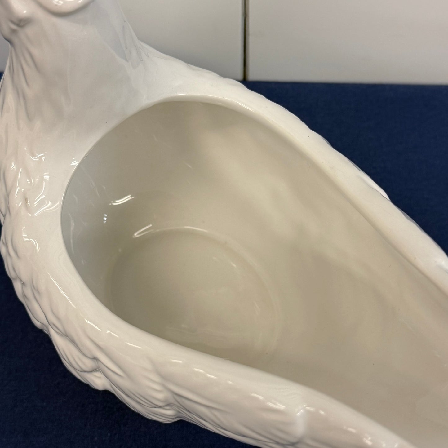 Williams Sonoma Pheasant Ceramic Gravy Boat White Serving Dish