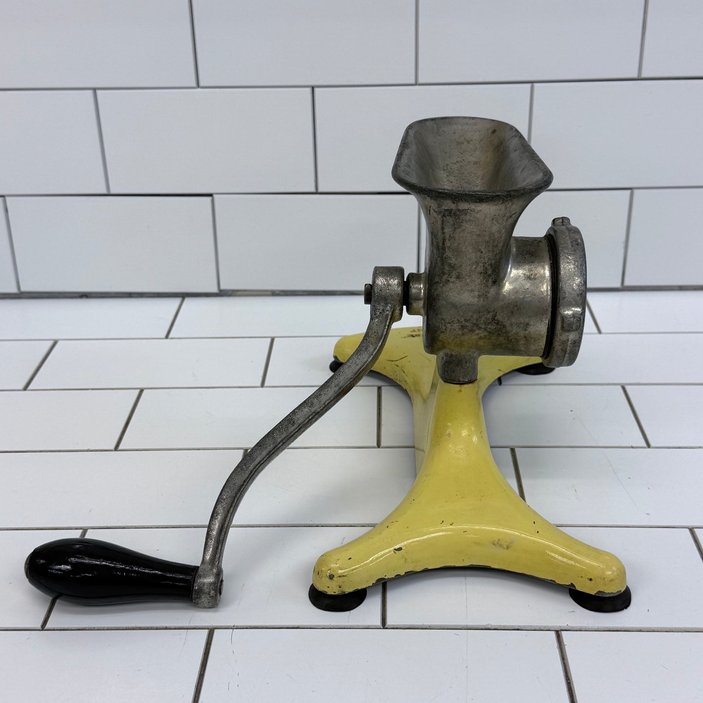 Enterprise No-Clamp Cast Iron Hand Crank Meat Grinder